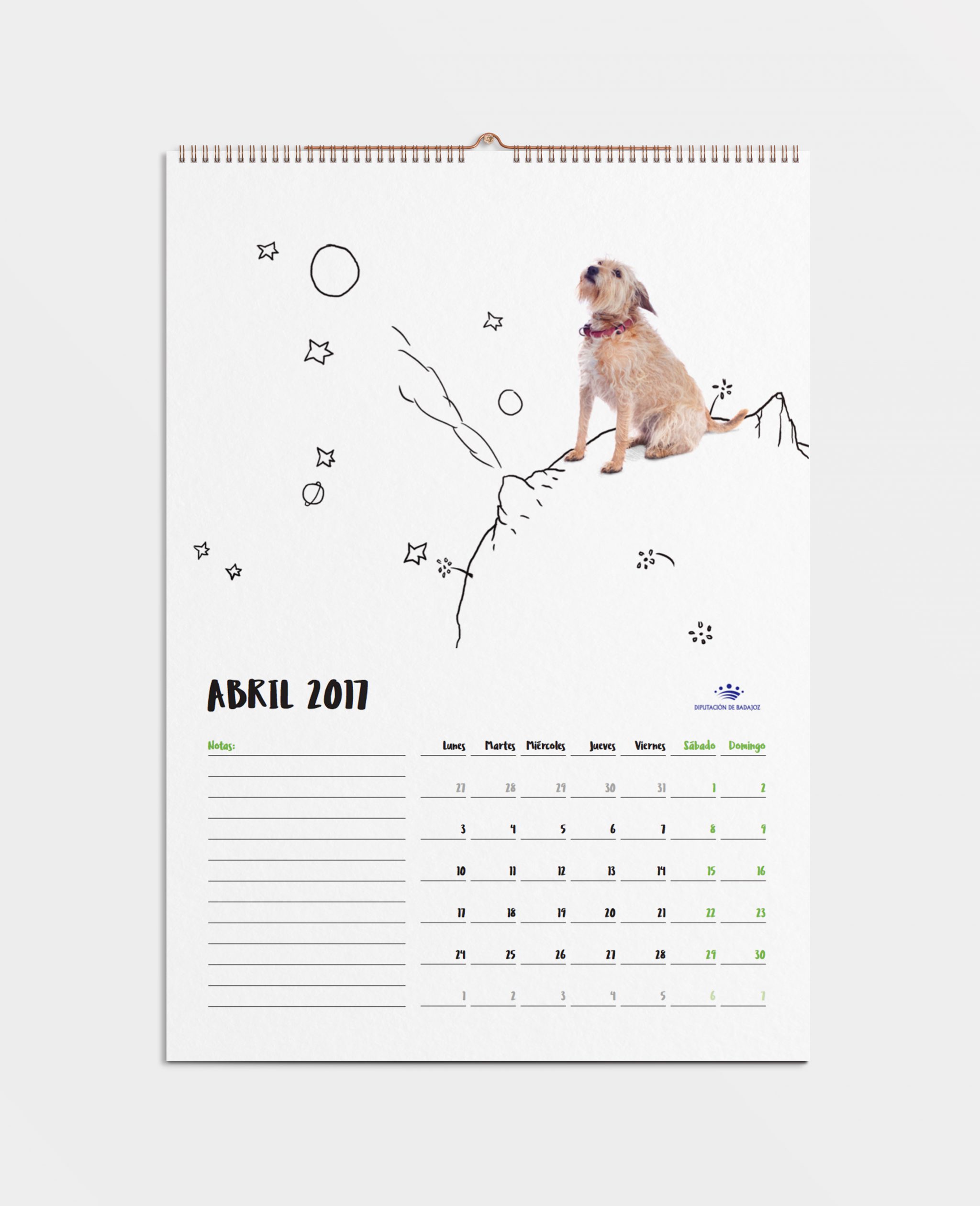 Calendario animales adopción badajoz ilustracion dibujando sueños